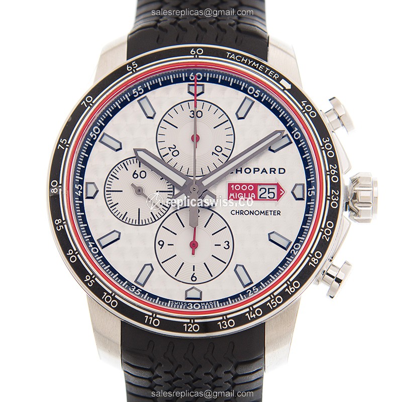Chopard MILLE MIGLIA GT XL - Automatic - Steel - Silver Dial - Black Rubber - Buckle - Luxury Replica MILLE MIGLIA GT XL Watch